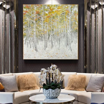 Modern Abstract Oil Painting Posters and Prints Wall Art Canvas Painting Birch Forest Pictures for Living Room Home Decoration
Modern Abstract Oil Painting Posters and Prints Wall Art Canvas Painting Birch Forest Pictures for Living Room Home Decoration