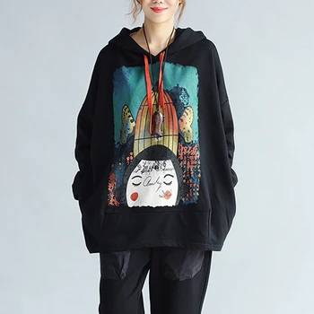 Large Size Sweatshirt Women Hoodies New Fashion Woman Hoodies Outside Cartoon Print Coat with Pocket Female Sudaderas Mujer
Large Size Sweatshirt Women Hoodies New Fashion Woman Hoodies Outside Cartoon Print Coat with Pocket Female Sudaderas Mujer