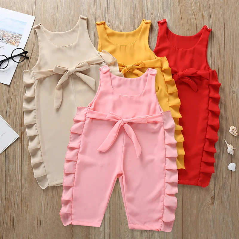 Summer Baby Girls Sleeveless Jumpsuit Wild Fashion Candy Color Children Pants Baby Suspender Pants Rompers Girls Yellow Overalls
Summer Baby Girls Sleeveless Jumpsuit Wild Fashion Candy Color Children Pants Baby Suspender Pants Rompers Girls Yellow Overalls