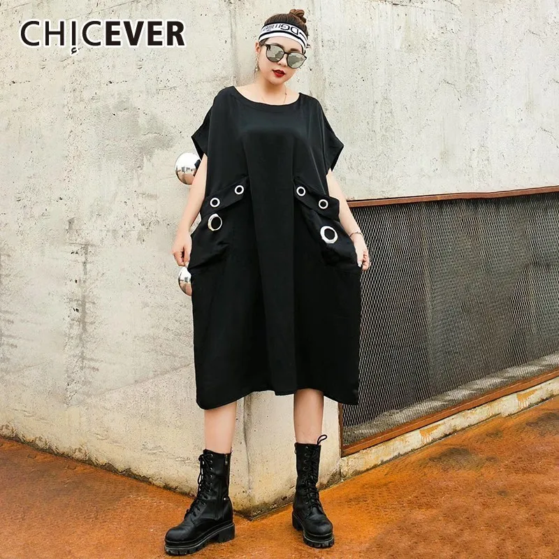 CHICEVER Summer Casual Patchwork Sequined Pockets Women Dress O Neck Short Sleeve Loose Striaght Knee Length Dresses 2019 New
CHICEVER Summer Casual Patchwork Sequined Pockets Women Dress O Neck Short Sleeve Loose Striaght Knee Length Dresses 2019 New