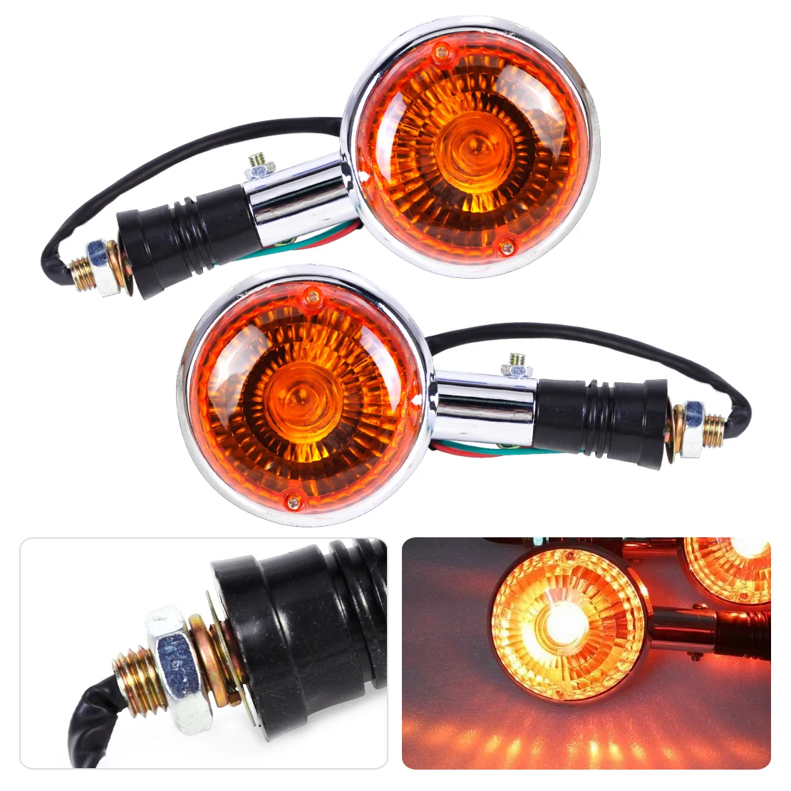 DWCX Motorcycle 2Pcs Left & Right Turn Signal Light Blinker Indicator Lens Orange fit for Yamaha Road Star Virago V Star XJ700X
DWCX Motorcycle 2Pcs Left & Right Turn Signal Light Blinker Indicator Lens Orange fit for Yamaha Road Star Virago V Star XJ700X