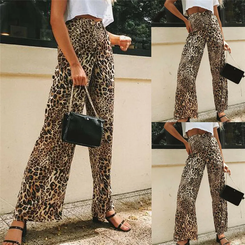 Fashion New Women High Waist Leopard Print Trousers Ladies Flare Bottom Casual Pants Hot
Fashion New Women High Waist Leopard Print Trousers Ladies Flare Bottom Casual Pants Hot