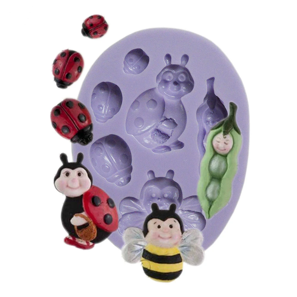 Luyou 1pcs DIY Bees Pods Baby Ladybug Cupcake Silicone Cake Mold 3D Fondant Cake Decorating Tools Cake Baking Tools FM455
Luyou 1pcs DIY Bees Pods Baby Ladybug Cupcake Silicone Cake Mold 3D Fondant Cake Decorating Tools Cake Baking Tools FM455