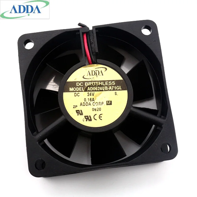 Original FOR ADDA AD0624UB-A71GL 6025 60*60*25mm 24V 0.16A 6CM inverter cooling fan
Original FOR ADDA AD0624UB-A71GL 6025 60*60*25mm 24V 0.16A 6CM inverter cooling fan