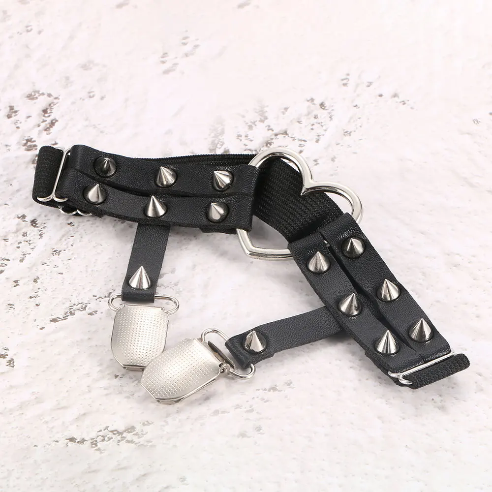 Newest Sexy Studded Heart Garters Rivet Punk Goth Harajuku Style Handmade Garter Belt Leg Ring for Women Gift One Free Adjust
Newest Sexy Studded Heart Garters Rivet Punk Goth Harajuku Style Handmade Garter Belt Leg Ring for Women Gift One Free Adjust