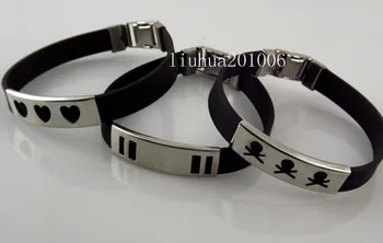 Wholesale 12 pcs Mix Style Black Silicone Bracelet Stainless Steel Buckle Bracelets Free Shipping
Wholesale 12 pcs Mix Style Black Silicone Bracelet Stainless Steel Buckle Bracelets Free Shipping