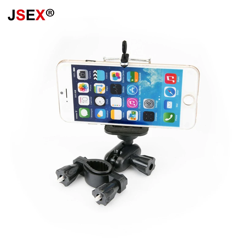 Фото Universal Car Rearview Mirror Mount Phone Holder Clip Stand For Apple iPhone Samsung 5s 6 7 plus Bicycle GPS DVR Black | Автомобили и