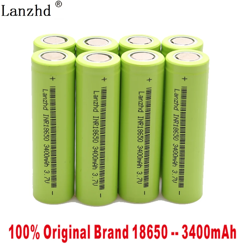 2019 Новый 8 шт. 18650 батареи INR18650 3400mAh 3 7 V литий-ионный аккумулятор перезаряжаемый
