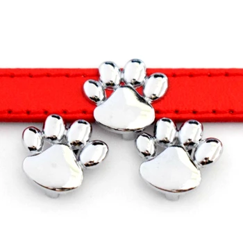 Silver Dog Paw Footprints Slide Charms Flat Hole Metal Beads Keeper Fit 10mm Stainless Steel Mesh Bracelets DIY Jewelry 10PCS
Silver Dog Paw Footprints Slide Charms Flat Hole Metal Beads Keeper Fit 10mm Stainless Steel Mesh Bracelets DIY Jewelry 10PCS