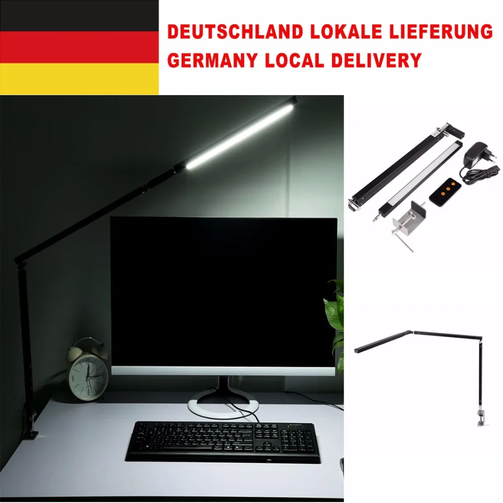 Metal Long Arm Table Lamp Folding LED Clip-on Desk Lamp 3 Light Colors with Remote Controller(EU Plug) lampara de mesa
Metal Long Arm Table Lamp Folding LED Clip-on Desk Lamp 3 Light Colors with Remote Controller(EU Plug) lampara de mesa