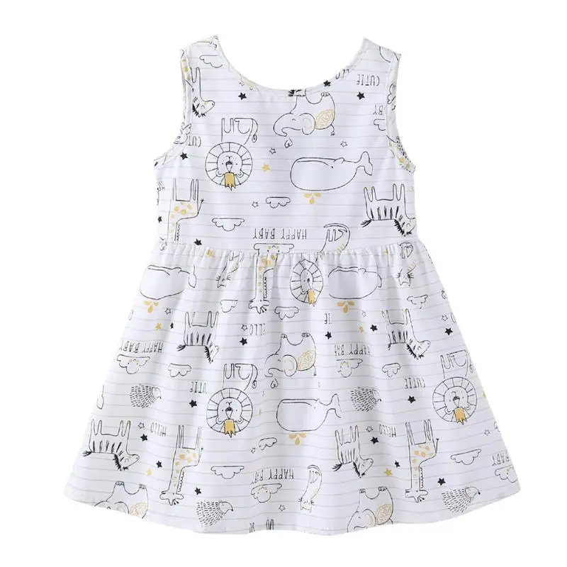 Summer Kids Sleeveless Sundress Girls Cute Cartoon Print Dress Children O Neck Pleated Bowknot Dresses Baby Girls Cotton Clothes
Summer Kids Sleeveless Sundress Girls Cute Cartoon Print Dress Children O Neck Pleated Bowknot Dresses Baby Girls Cotton Clothes
