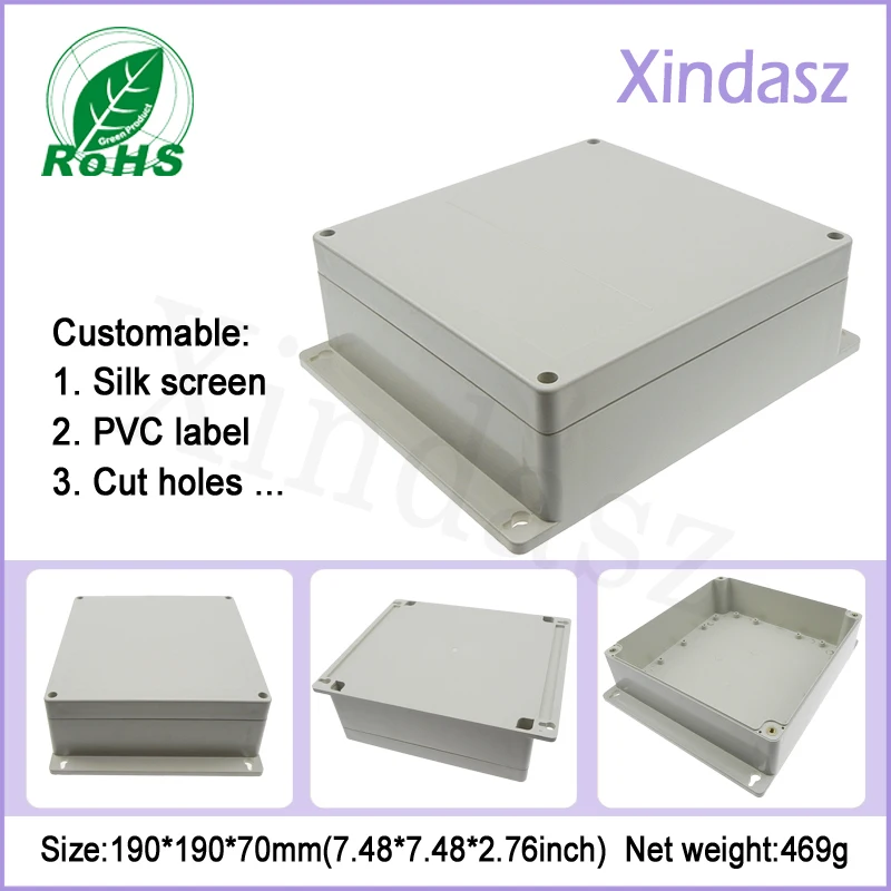 Wall Mounted NEW Waterproof Plastic Electronic Project Box Enclosure case DIY 190*190*70mm
Wall Mounted NEW Waterproof Plastic Electronic Project Box Enclosure case DIY 190*190*70mm