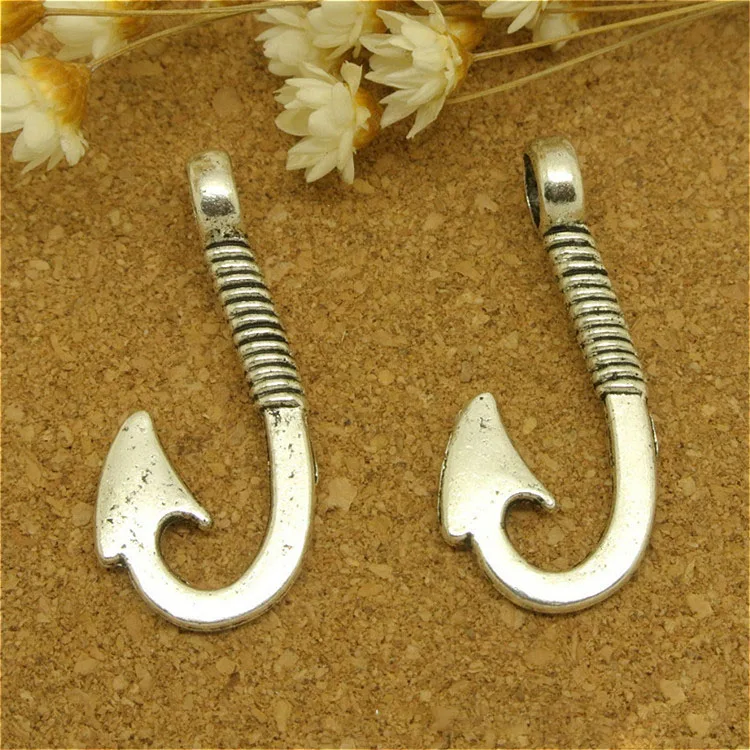 High Quality 100 Pieces/Lot 30mm*13mm Metal Charms Jewelry Making Fish Hook Charms Wholesale
High Quality 100 Pieces/Lot 30mm*13mm Metal Charms Jewelry Making Fish Hook Charms Wholesale