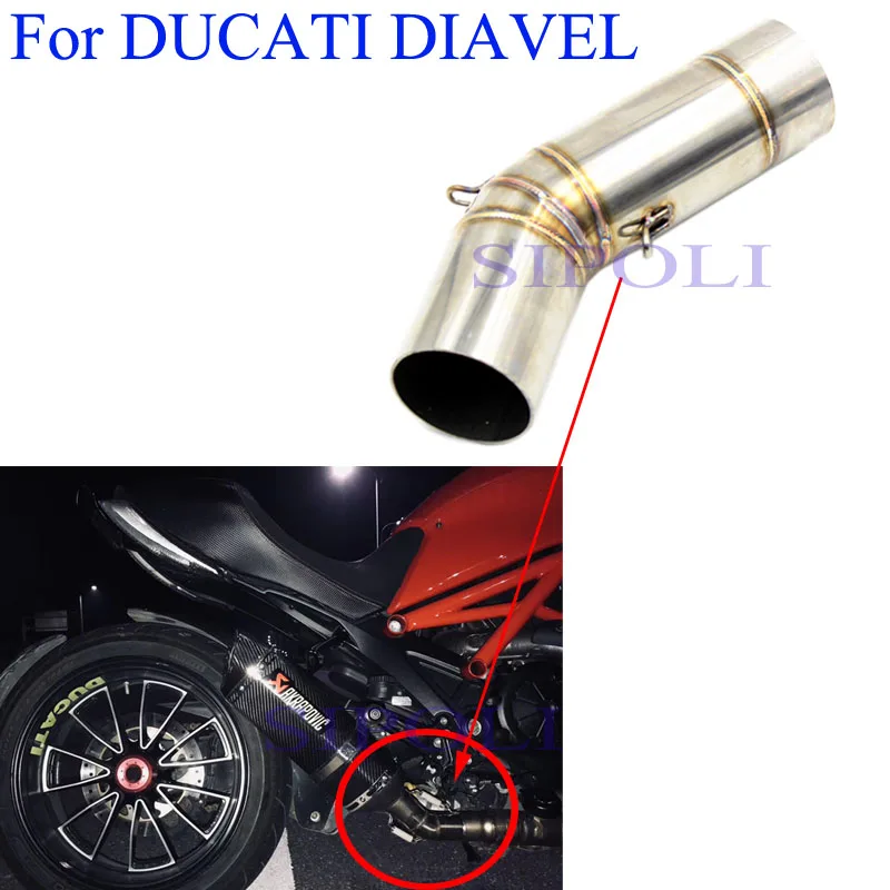Выхлопная труба DIAVEL для мотоцикла средней связи изгиб трубы слипоны DUCATI без