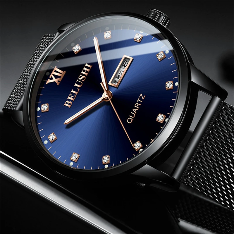 BELUSHI Watches Men Top Brand Luxury Fashion&Casual Quartz Male Wristwatches Classic Analog Sports Steel Band Clock Relojes 2019
BELUSHI Watches Men Top Brand Luxury Fashion&Casual Quartz Male Wristwatches Classic Analog Sports Steel Band Clock Relojes 2019