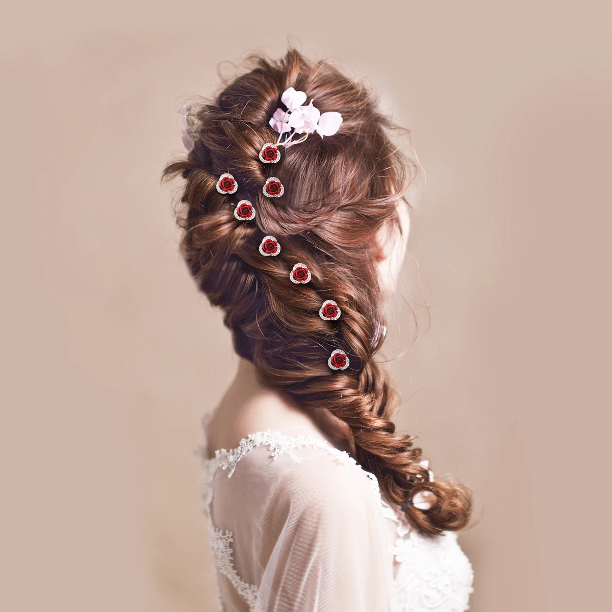 5 Pairs Elegant Rose Hair Pins U-shaped Rhinestone Flower Hairpin Clips Bridal Hair Accessory Wedding Headpiece Jewelry Women
5 Pairs Elegant Rose Hair Pins U-shaped Rhinestone Flower Hairpin Clips Bridal Hair Accessory Wedding Headpiece Jewelry Women