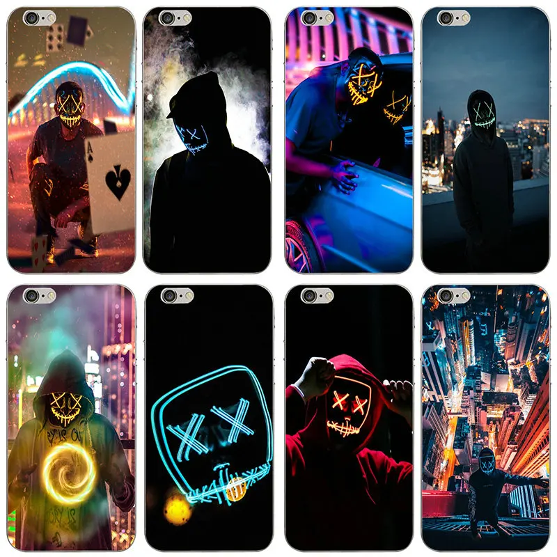 Backlit Mask Hoodie Guy Soft Silicone Cover Mobile Phone Cases for iPhone 6 6S 6 Plus 6S Plus 7 Plus 4 4S 5 5S SE 5C X XR XS Max
Backlit Mask Hoodie Guy Soft Silicone Cover Mobile Phone Cases for iPhone 6 6S 6 Plus 6S Plus 7 Plus 4 4S 5 5S SE 5C X XR XS Max