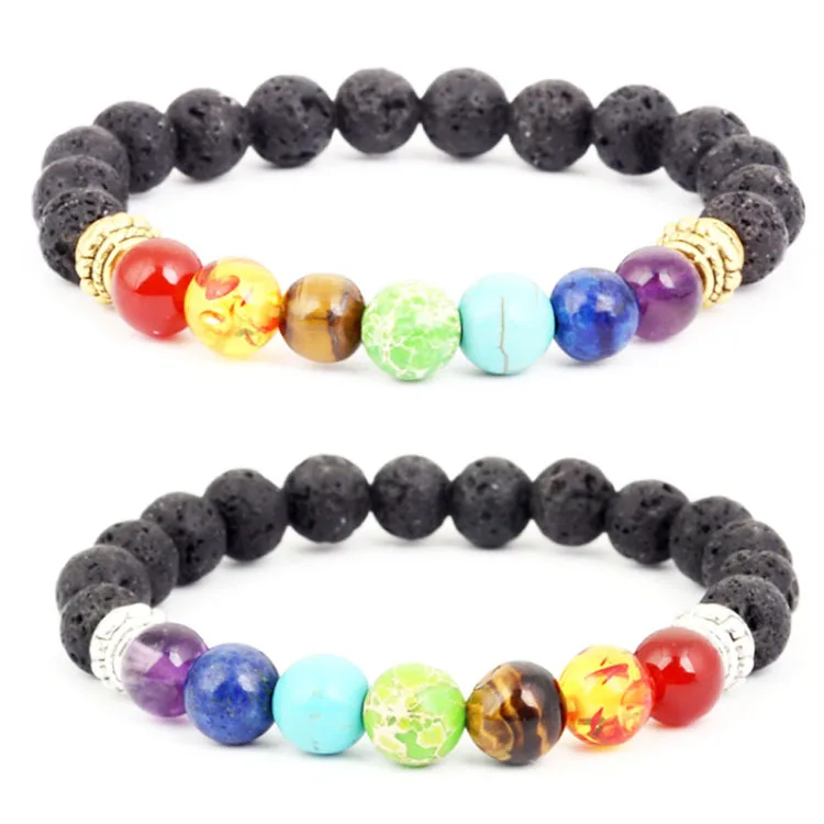 Chakra Bracelet Men Black Lava Healing Balance Beads Reiki Buddha Prayer Natural Stone Yoga Charm Bracelets For Women
Chakra Bracelet Men Black Lava Healing Balance Beads Reiki Buddha Prayer Natural Stone Yoga Charm Bracelets For Women