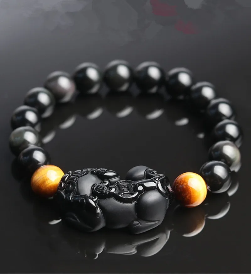Natural Crystal Black Obsidian PiXiu Bracelet Buddhist Prayer Brave Troops Stone Beaded Bangle Bracelets DIY Dropship Jewelry
Natural Crystal Black Obsidian PiXiu Bracelet Buddhist Prayer Brave Troops Stone Beaded Bangle Bracelets DIY Dropship Jewelry
