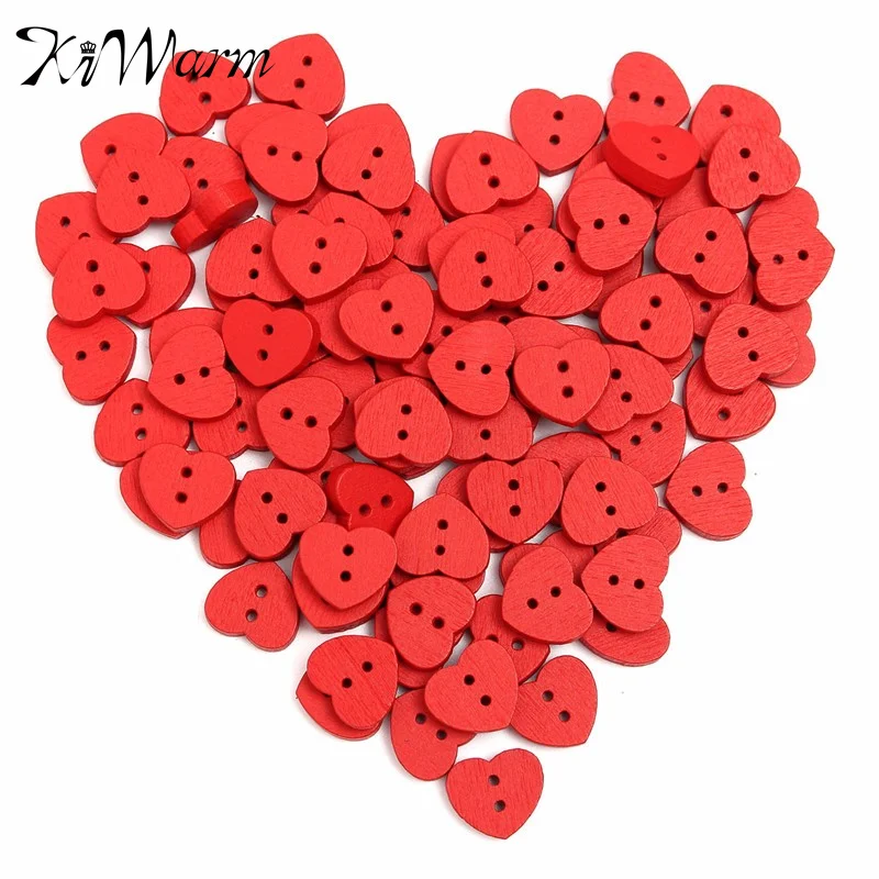 DIY 100Pcs 2 Holes Red Color Heart Shape Wooden Buttons Sewing Scrapbooking Cardmaking Craft 13x15MM Sewing Accessories
DIY 100Pcs 2 Holes Red Color Heart Shape Wooden Buttons Sewing Scrapbooking Cardmaking Craft 13x15MM Sewing Accessories