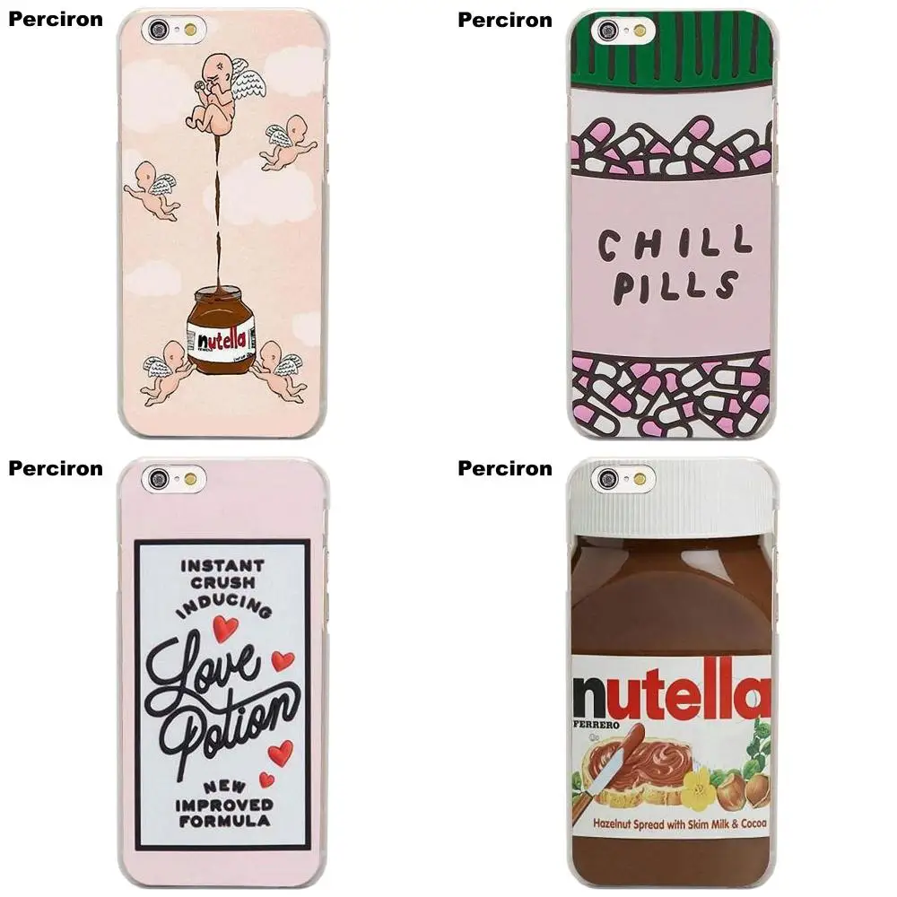 Смешные озноб таблетки шоколада Nutellas для Apple iPhone 4 4S 5 5C SE 6 6S 7 8 Plus X LG G3 G4 G5 G6 K4 K7 K8 K10 V10
