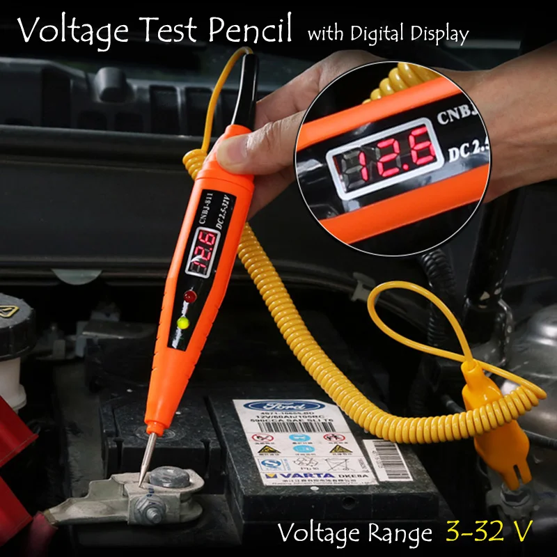Automotive Electrical Tester Car Light Lamp Voltage Test Pen Pencil For Auto Truck Motorcycle Testing Tools
Automotive Electrical Tester Car Light Lamp Voltage Test Pen Pencil For Auto Truck Motorcycle Testing Tools