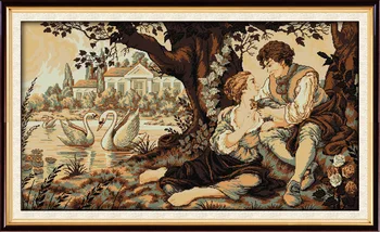 The lovers beside the Swan lake Printed Canvas DMC Counted Cross Stitch Kits printed Cross-stitch set Embroidery Needlework
The lovers beside the Swan lake Printed Canvas DMC Counted Cross Stitch Kits printed Cross-stitch set Embroidery Needlework