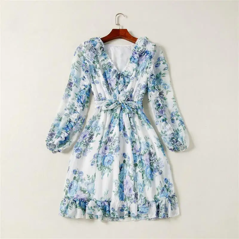 Women Runway Dress 2019 High Quality Summer V-neck Long Sleeve Printed Ruffles Casual Lady Beach Dresses DX0699N
Women Runway Dress 2019 High Quality Summer V-neck Long Sleeve Printed Ruffles Casual Lady Beach Dresses DX0699N