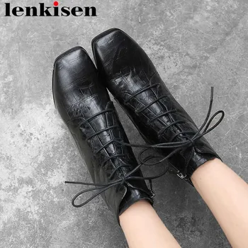 High quality vintage classic square toe thick high heels solid natural leather large size zipper solid dress ankle boots L06
High quality vintage classic square toe thick high heels solid natural leather large size zipper solid dress ankle boots L06