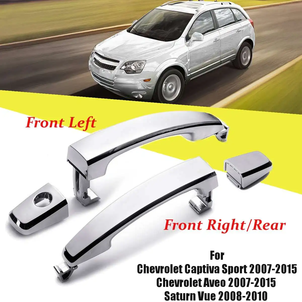 Front Rear Left Right Chrome ABS Door Outer Handle Covers For Chevrolet Captiva Sport Aveo FOR Saturn Vue 96468254 96468266
Front Rear Left Right Chrome ABS Door Outer Handle Covers For Chevrolet Captiva Sport Aveo FOR Saturn Vue 96468254 96468266
