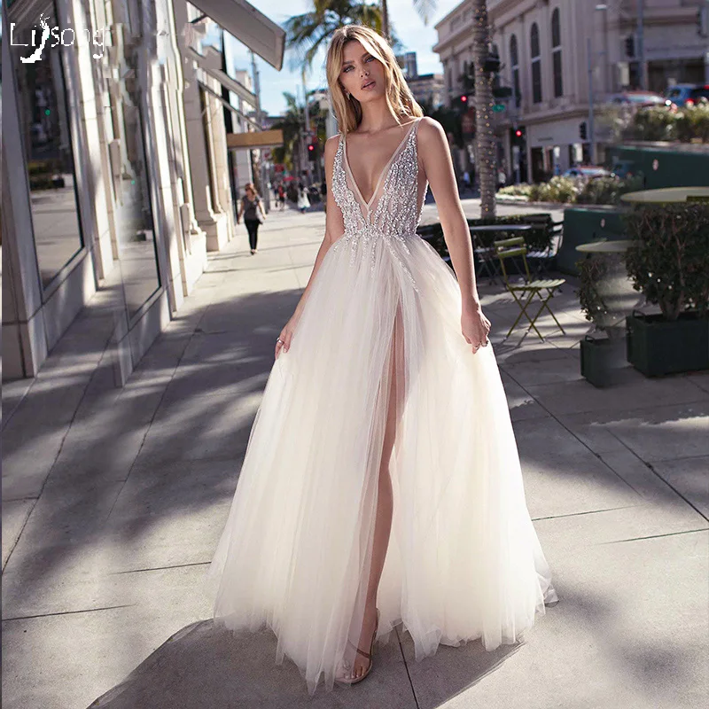 Summer White Tulle Beaded Women Prom Dress Sexy Beach High Leg Split Party Maxi Gowns Occasion Dresses abendkleid abito da se
Summer White Tulle Beaded Women Prom Dress Sexy Beach High Leg Split Party Maxi Gowns Occasion Dresses abendkleid abito da se