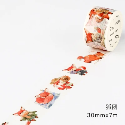 30mm wide Lovely Cute animal Fox Decoration planner washi tape DIY scrapbooking masking tape Escolar
30mm wide Lovely Cute animal Fox Decoration planner washi tape DIY scrapbooking masking tape Escolar
