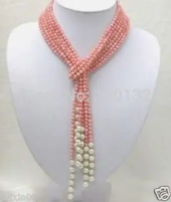 Wholesale Natural 50 inch Pink Coral Freshwater Pearl Necklace AAA Unusual Fine Bridal Silver hook Free Shipping
Wholesale Natural 50 inch Pink Coral Freshwater Pearl Necklace AAA Unusual Fine Bridal Silver hook Free Shipping