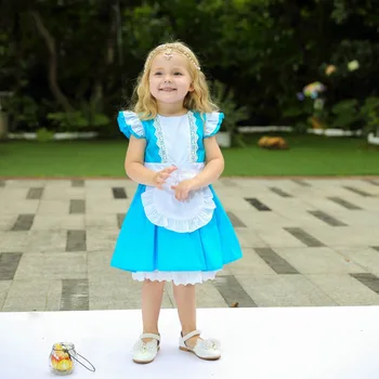 Kid Girls Halloween Baby Dress Party Cosplay Costume summer Ruffle sleeve Princess cotton Children Maid Costume dresses
Kid Girls Halloween Baby Dress Party Cosplay Costume summer Ruffle sleeve Princess cotton Children Maid Costume dresses