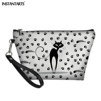 INSTANTARTS 2018 Women Make Up Bag Lovely Black Cat Fish Bones PU Leather Girls Ladies Cosmetic Cases Toiletries Storage Bags
INSTANTARTS 2018 Women Make Up Bag Lovely Black Cat Fish Bones PU Leather Girls Ladies Cosmetic Cases Toiletries Storage Bags