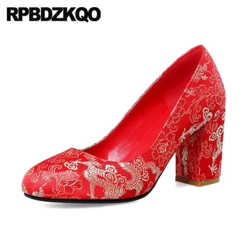 thick bride round toe runway red embroidery ladies 3 inch high heels size 4 34 bridal shoes wedding medium embroidered pumps
thick bride round toe runway red embroidery ladies 3 inch high heels size 4 34 bridal shoes wedding medium embroidered pumps