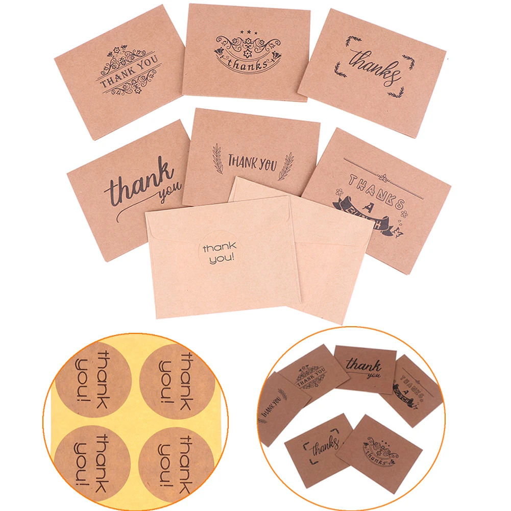 18pcs Thank You Greeting Card kraft Paper Envelopes Seal Sticker Wedding Party Mini Brown Paper Card Envelope Sticker Set
18pcs Thank You Greeting Card kraft Paper Envelopes Seal Sticker Wedding Party Mini Brown Paper Card Envelope Sticker Set