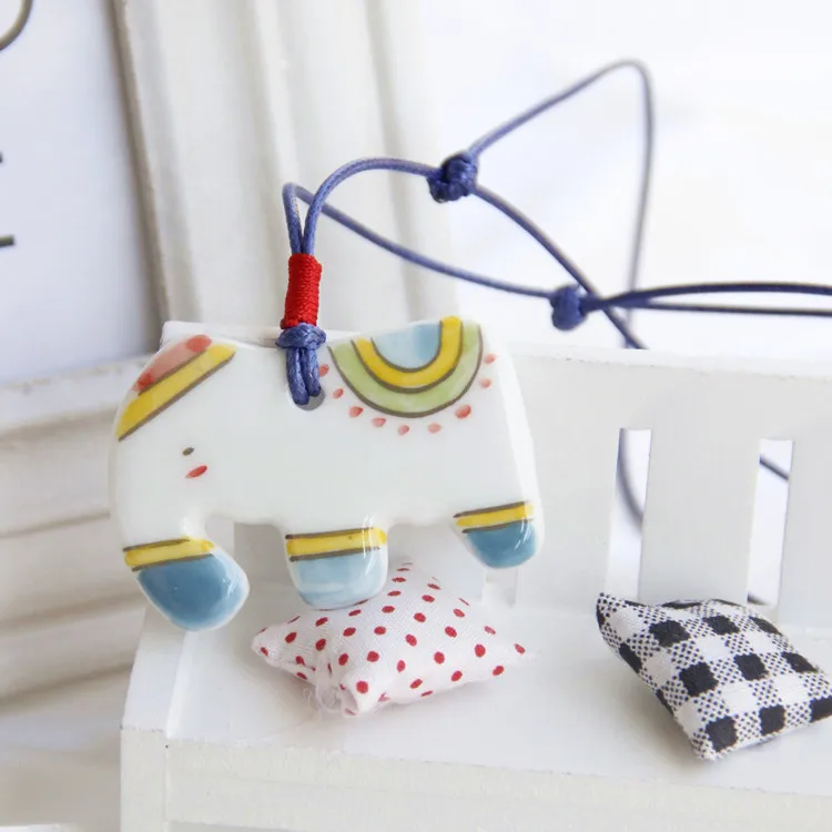 Ceramic Necklaces Cute Cartoon Elephant Pendants Handmade Fashion Jewelry For Girls and Women Long Sweater Chain Wholesale
Ceramic Necklaces Cute Cartoon Elephant Pendants Handmade Fashion Jewelry For Girls and Women Long Sweater Chain Wholesale