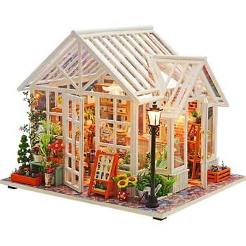 DIY Doll Houses Furniture LED Lights Wooden Dollhouse Handmade Miniature Flower Shop Model For Children Christmas Birthday Gift
DIY Doll Houses Furniture LED Lights Wooden Dollhouse Handmade Miniature Flower Shop Model For Children Christmas Birthday Gift