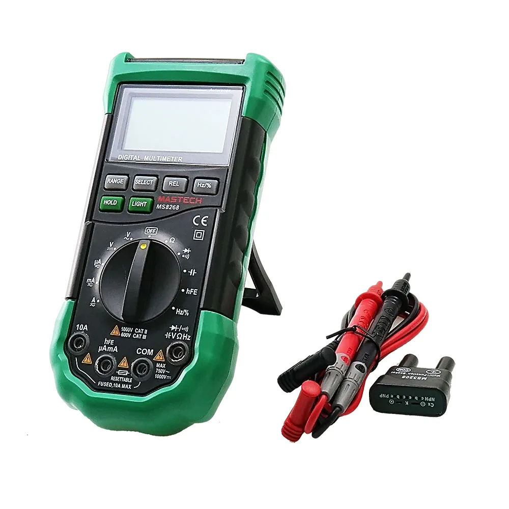 Цифровой Мультиметр MASTECH MS8261, измеритель емкости, сопротивления, переменного/постоянного тока, с ЖК-дисплеем и подсветкой
Цифровой Мультиметр MASTECH MS8261, измеритель емкости, сопротивления, переменного/постоянного тока, с ЖК-дисплеем и подсветкой