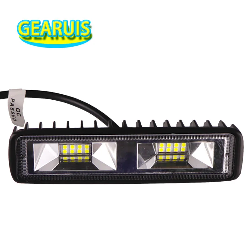 

18 W Trabalho Light Bar com 3030 Fichas Flood Ponto Do Feixe 1.4A Woking DRL Lampada luz para SUV ATV Motos Trator Reboque