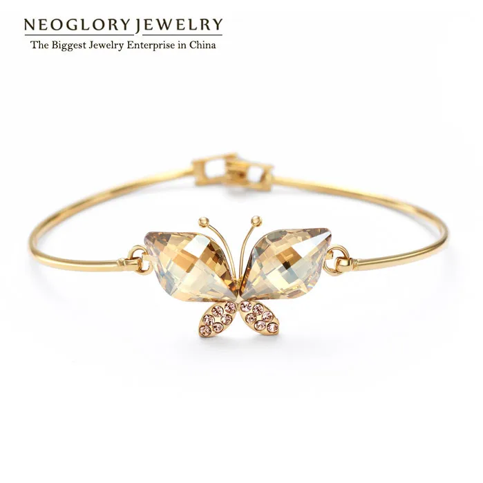 Neoglory Austrian Crystal Butterfly Design Bangles Bracelets Light Yellow Gold Color for Women Jewelry 2020 New JS6 But-g
Neoglory Austrian Crystal Butterfly Design Bangles Bracelets Light Yellow Gold Color for Women Jewelry 2020 New JS6 But-g