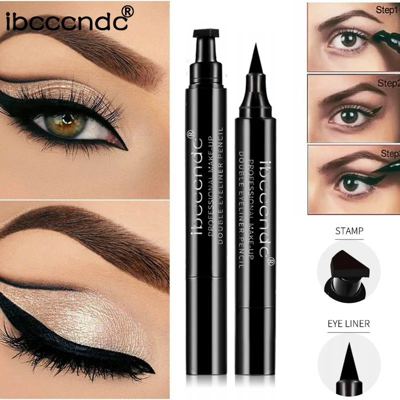 IBCCCNDC Brand Black Double-ended Black Eye Liner Eye Liquid Pencil Makeup Quick Dry Waterproof Makeup Stamps Wing Eyeliner
IBCCCNDC Brand Black Double-ended Black Eye Liner Eye Liquid Pencil Makeup Quick Dry Waterproof Makeup Stamps Wing Eyeliner