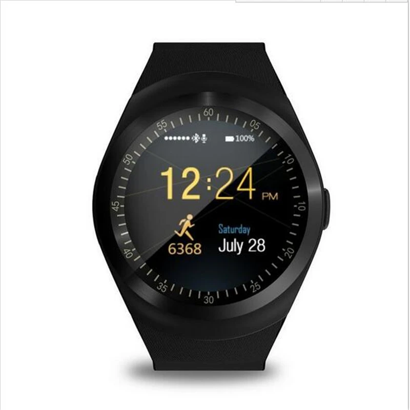 

New circle screen Y1 Smart Watch support Nano SIM Card and TF Card With Whatsapp and Facebook & Twitter APP smartwatch on sale