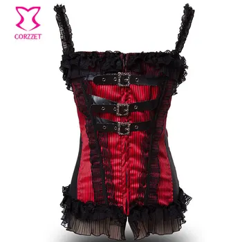 Red and Black Zipper Corset Top Victorian Lace Bustier with Straps Soft Waist Trainer Corsets and Bustiers Gothic Clothing
Red and Black Zipper Corset Top Victorian Lace Bustier with Straps Soft Waist Trainer Corsets and Bustiers Gothic Clothing