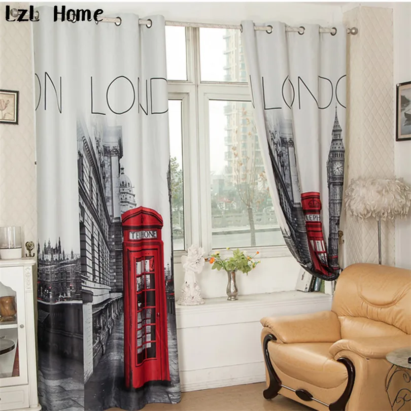 LzL Home 3D British Style Blackout Curtain Retro London Big Ben Solid Grommet Window Curtains Luxury Bedroom Drapes Valances
LzL Home 3D British Style Blackout Curtain Retro London Big Ben Solid Grommet Window Curtains Luxury Bedroom Drapes Valances