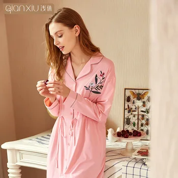 Woman Cotton Nightgowns comfortable Nightdress Sleepwear Long Sleeve Spring Autumn Casual Nightwear printing Sleepshirts Shirts
Woman Cotton Nightgowns comfortable Nightdress Sleepwear Long Sleeve Spring Autumn Casual Nightwear printing Sleepshirts Shirts