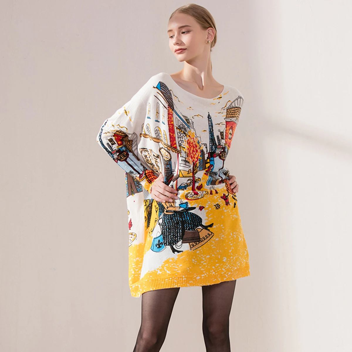 Jastie Cartoon Print Knitted Top O-Neck Pullover Long Shirt Tops Autumn Loose Casual Women Sweater Thin Bottoming Shirts Blusas
Jastie Cartoon Print Knitted Top O-Neck Pullover Long Shirt Tops Autumn Loose Casual Women Sweater Thin Bottoming Shirts Blusas