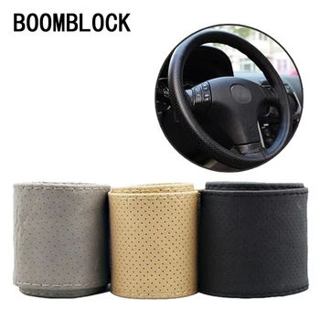 BOOMBLOCK Faux Leather Steering Wheel Covers Stickers For BMW E46 E60 Ford focus 2 Mazda 3 VW Polo Golf 4 Skoda octavia Kia Rio
BOOMBLOCK Faux Leather Steering Wheel Covers Stickers For BMW E46 E60 Ford focus 2 Mazda 3 VW Polo Golf 4 Skoda octavia Kia Rio