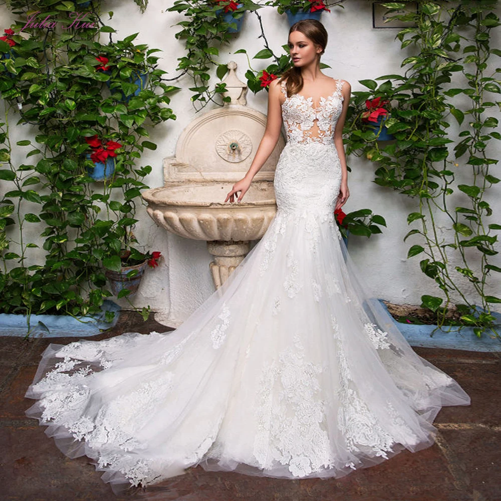 JULIA KUI Puffy Count Train Of Mermaid Wedding Dress With Skin Tulle Cap Sleeveless Vestido De Noiva
JULIA KUI Puffy Count Train Of Mermaid Wedding Dress With Skin Tulle Cap Sleeveless Vestido De Noiva